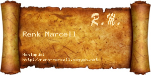 Renk Marcell névjegykártya